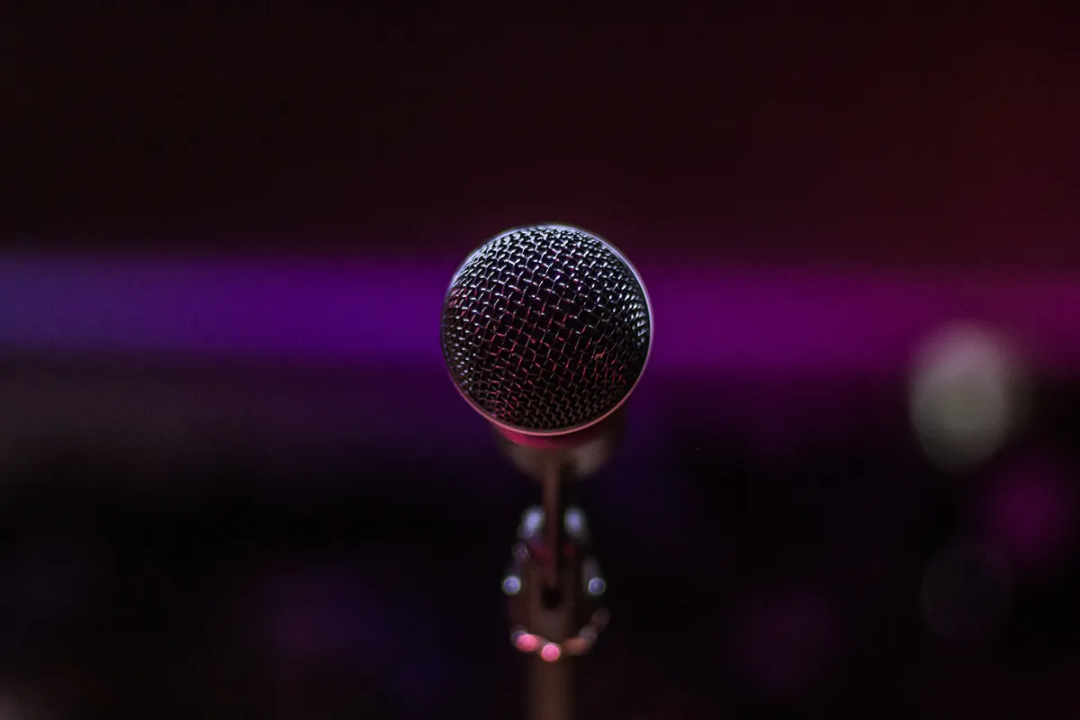 Gray microphone